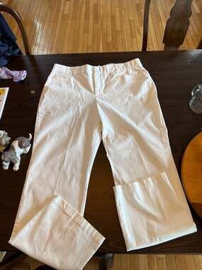 Gloria Vanderbilt Khaki Unltd. White Stretch Pants Size 16 Short NWT